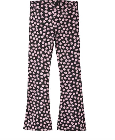 Name It - Flared - Broek - NKFDuni - Bloemetjes - Maat 134