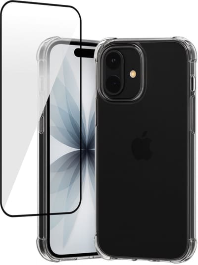 Hoesje geschikt voor iPhone 17 - Screenprotector Volledig Dekkend Glas - Shockproof Transparant