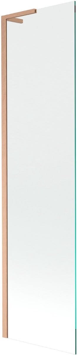 Mexen Next L badwand 1-delig 50 x 150 , transparant, geborsteld koper - 895-050-000-03-00-65