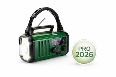 Draagbare Noodradio – Solar & Opwindbaar – 10.000 mAh Powerbank – Radio met Zaklamp – Outdoor & Noodpakket – Kamperen - Survival - Reizen
