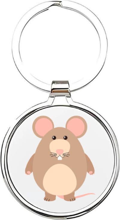 Akyol - Muizen Sleutelhanger - muis - dierenliefhebbers - knaagdier - huisdier - rat - hamster - bruine muis - dieren sleutelhanger - cadeau voor dierenliefhebbers - mouse - knaagdieren - 4 x 7,5 CM
