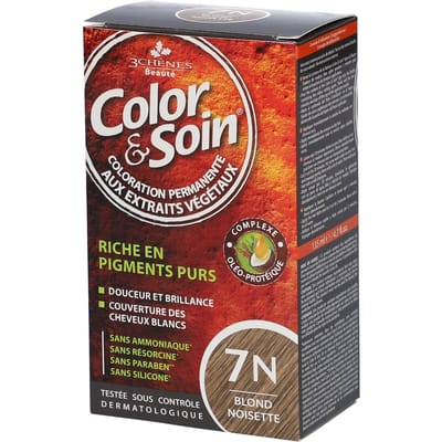 Les 3 Chênes Les 3 Chènes Color & Soin verzorgende haarverf 7N hazelnootblond 135 ml