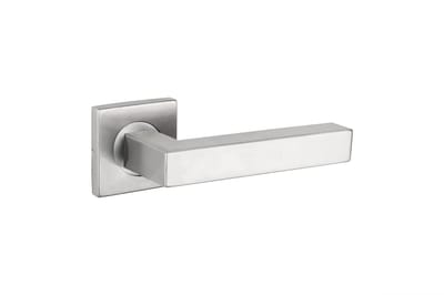 Lavuzo Viterbo deurkrukset - deurklink - vierkant rozet - RVS - set 2