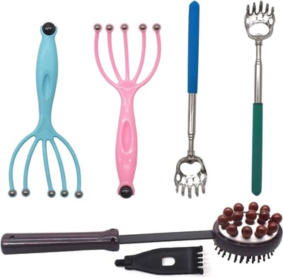 Complete Lichaamsmassageset: Hoofdmassage, Rugkrabbers en Roller Ball Set