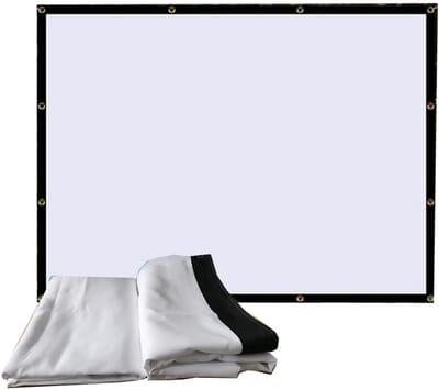 Projectiescherm - Beamerdoek Opvouwbaar - Thuisbioscoop Creëren - HD Kreukvrij Polyester - 150 Inch 16:9 - Wit