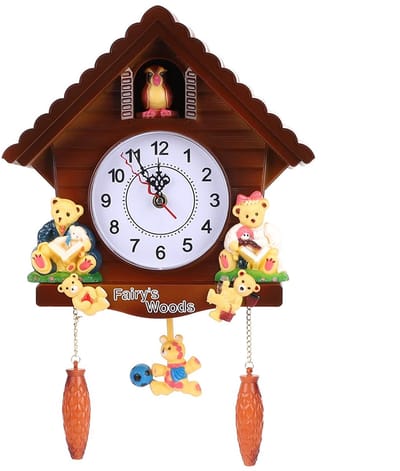 Dailygoods - Dailygoody - Koekoeksklok - Vintage Wandklok - Uniek Boomhut Ontwerp - Bruin - Decoratie Voor Thuis - Klassiek Design - Voor Binnengebruik