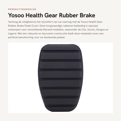 Dailygoods- Rempedaal Hoogwaardige Rubber - Antislip - Geschikt voor Clio/Scenic/Kangoo - Eenvoudige Installatie - Duurzaam - 3 Stuks - Remhoes