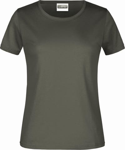 James And Nicholson Dames/dames Ronde Hals Basic T-Shirt (Donkergrijs)