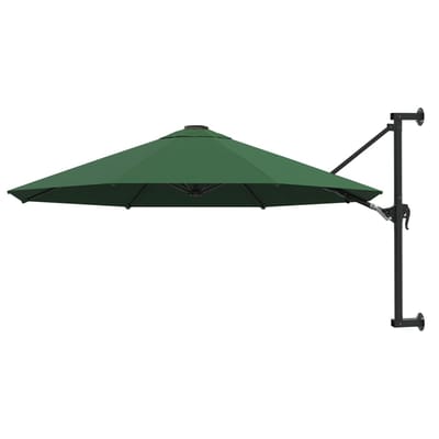 vidaXL - Wandparasol - met - metalen - paal - 300 - cm - groen