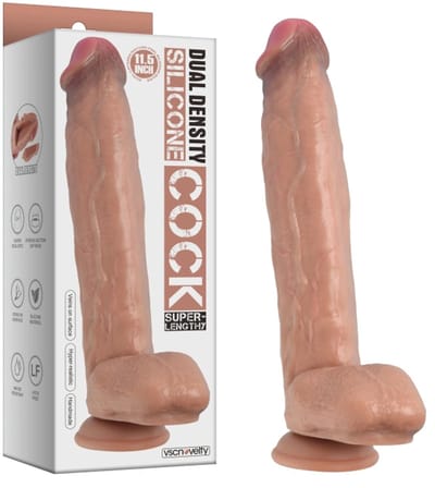 vscnovelty® Dual-Layered Nature Feel - Silicone Dildo - Super lang 29 cm