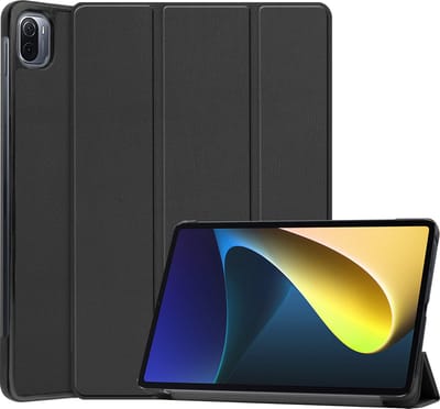 Hoesje Geschikt voor Xiaomi Mi Pad 5 - Dun & Stevig - Trifold Bookcase - Hard Cover - Hardcover Book Case - Tablet Hoes - Zwart