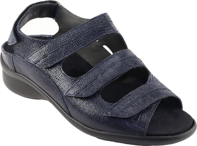 Durea - 7409 K - Platte sandalenDames Sandalen - Kleur: Blauw - Maat: 42
