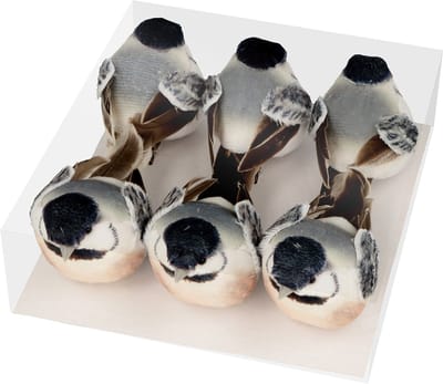 SET OF 6 NATURAL TITMICE