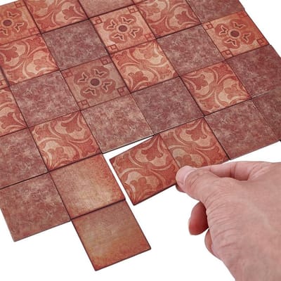 1.5mm Dikke Poppenhuis Vloertegels - 30 Stuks Houten Vierkante Accessoires - Vintage Decoratie in Warm Kokosbruin voor 1/12 Schaal Poppenmeubels
