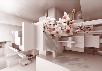 Fotobehangkoning - Behang - Vliesbehang - Fotobehang - Garden of Future - Tuin van de Toekomst 3D - 150 x 105 cm
