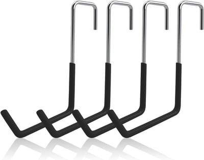 Robuste Fietshouder voor Garage, Set van 4 S-vormige Haken voor Fietsen, Tuin Gereedschap en Planten