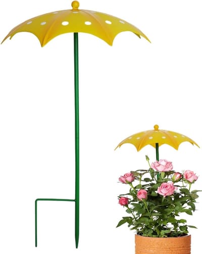 Plantenparaplu Mini - Draagbaar zonnescherm - Buiten beschermen - UV bescherming - 42.5x25.5cm - Groen