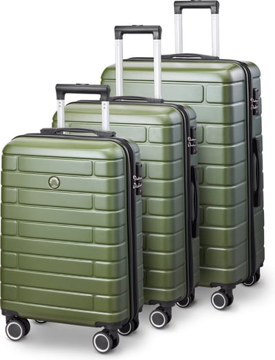 Arogado by Jump - Kofferset - 4 Wielen - TSA-Slot - Expandbale - Kaki