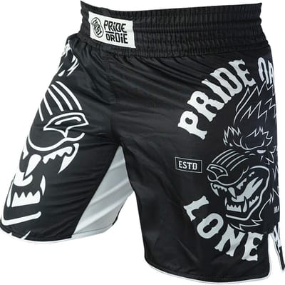 PRIDE or Die LONE WOLF Fightshort Zwart - XL - Jeans Maat 36