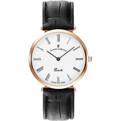JACQUES du MANOIR LOR.49 Heren Horloge 33mm Swiss-Made