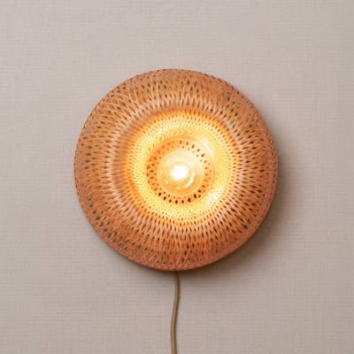GOOD&MOJO Wandlamp Barbados - Naturel - Ø35cm - Binnen Bohemian
