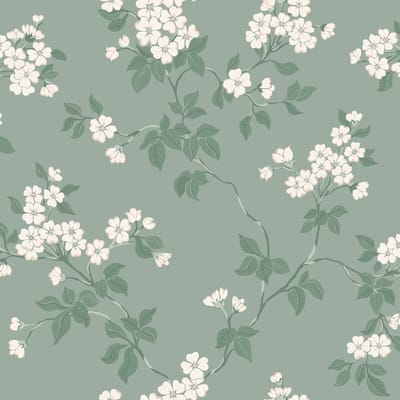 Duro Vliesbehang 679-02 - Blommor & Blad - Botanisch Groen - 53cm x 10.05m