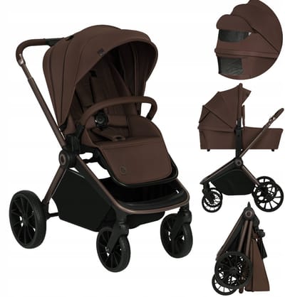 Lionelo Mika Plus - Kinderwagen 2in1 - XXL SET - Veelzijdig en jaarrond - Grote wielen - tot 22kg - Bediening met een hand - Voor alle soorten terrein - Accessoireset
