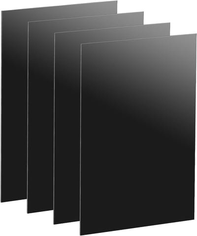 4 Stuks 3mm Zwarte Acrylplaat 30x20cm voor Thuisdecoratie, Schilderijen en Fotolijsten
