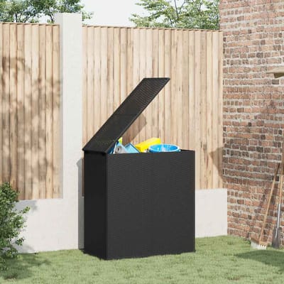 vidaXL - Tuinbox - 100x49x103,5 - cm - polyetheen - rattan - zwart