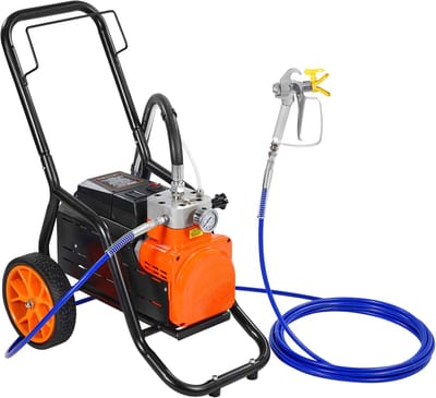 Airless verfspuit met membraan, efficiënte airless verfspuit met verlengstang, 1700 W 3000 psi hogedruk airless verfspuit voor schilderwerkzaamheden thuis