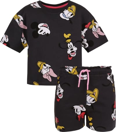 DISNEY Mickey Mouse Jongensset van joggingstof, zomerset voor meisjes, 100% katoen