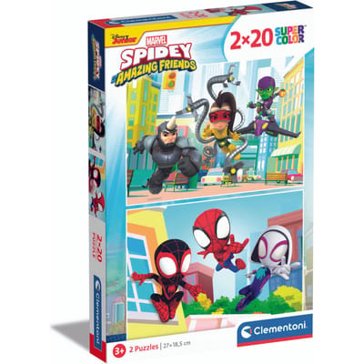 Clementoni - Puzzel - 2x20 Stukjes - Spidey en Zijn Geweldige Vrienden - Puzzel Voor Kinderen