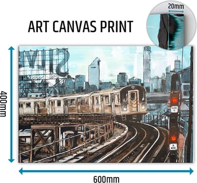 New York metro canvas schilderij 60x40 cm