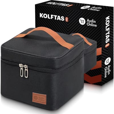 Aydin Online® Zwarte Kolftas – Thermotas voor Moedermelk & Borstvoeding – Koeltas Babyflesjes – Bewaartas Babyvoeding – Geïsoleerde Koeltas voor Onderweg, Werk & Kolfmomenten – Compact & Lekvrij Design