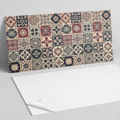 Coloray Wandpanelen Zelfklevend - Mozaïek tegelpatronen PVC Wandpaneel - 100 cm x 50 cm - Zwart Wandbekleding Zelfklevend - 1 stuk - Texturen Wandpanelen Zelfklevend - Wandpanelen Keuken - Wandpaneel Badkamer