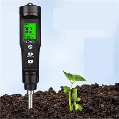 Bodem EC Tester - Geleidbaarheidsmeter Plantenvoeding - Planten Verzorgen - Automatische Temperatuurcompensatie - 0.00-10.00 mS/cm - Zwart