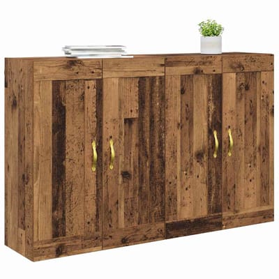 vidaXL - Wandkast - 2 - st - Oudhout - 69,5 - x - 34 - x - 90 - cm - Bewerkt - hout