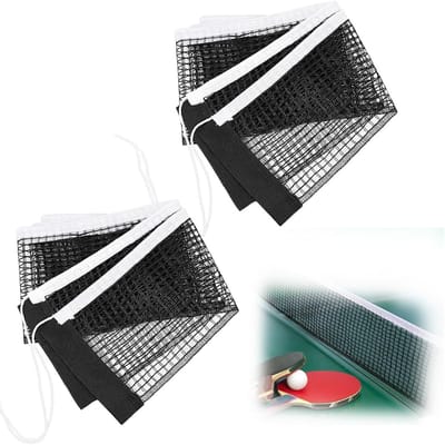 Tafeltennis Net - Pingpong Net - Draagbaar Spelen - Intrekbaar Ontwerp - 180 x 15 cm - Zwart