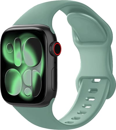 Siliconen Bandje Geschikt voor Apple Watch 1, 2, 3, 4, 5, 6, 7, 8, 9, 10, 11, SE - 42/44/45/46 mm Bandje Siliconen - Horloge Band Verstelbaar Polsband - Cactus