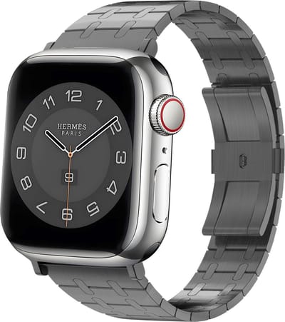 Strap-it Stalen schakel horlogeband - Geschikt voor Apple Watch bandje - Series 1/2/3/4/5/6/7/8/9/10/11/SE/SE2/SE3 - Zwart - Premium metalen band met RVS vlindersluiting - iWatch bandje voor maat: 38 / 40 / 41 / 42mm