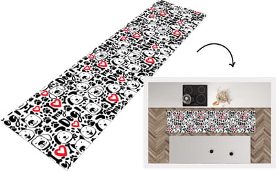 Keukenloper - Loper keuken - Patronen - Hond - Quote - 200x50 cm - Keukenloper vinyl