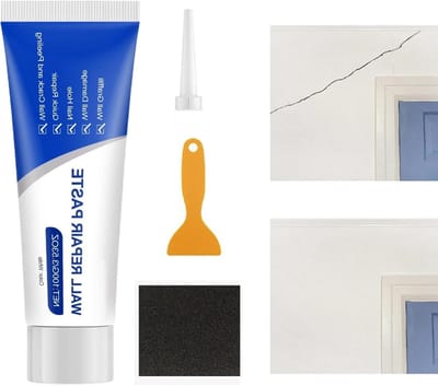 Muurreparatieset - Gipsplaatplamuurpasta - Muren Herstellen - Naadloze Gebiedsrestauratie - 100g - Wit
