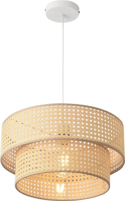 Design hanglamp Ascot 12xØ40 cm E27 wit rotan look lux.pro