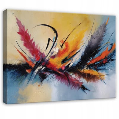 WALLARENA - Schilderij op canvas - 100x70 cm - abstracte aquarel - Geschikt voor slaapkamer, woonkamer, keuken