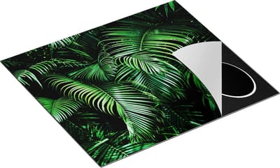 Chefcare Inductie Beschermer Tropische Palm Bladeren - Groen - 60x50 cm - Afdekplaat Inductie - Kookplaat Beschermer - Inductie Mat