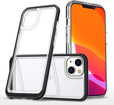 Hoesje Geschikt voor iPhone 13 Mini hoesje transparant met bumper Zwart - Ultra Hybrid Hoesje Geschikt voor iPhone 13 Mini case