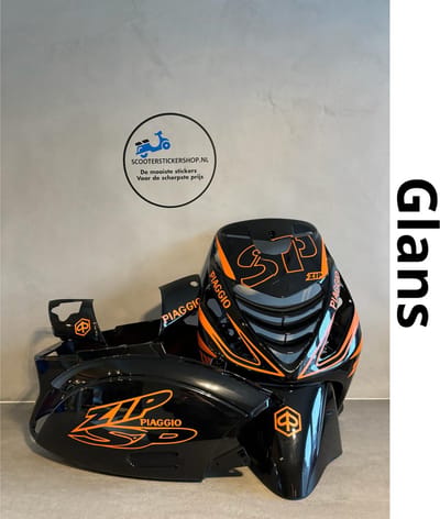 Piaggio zip - SP Outline Pakket - Piaggio Zip Accessoire - Scooter Accessoires - Scooter Stickers - Glans Oranje- Glans