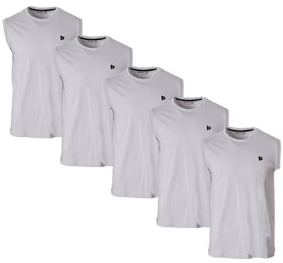 5-Pack Donnay - T-shirt zonder mouw (Stan) - Sportshirt - Heren - Light Grey (344)- maat 3XL