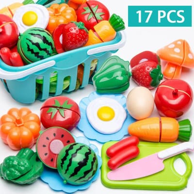 Educatief Speelgoed Keuken Speelgoed Set Fruit Groente Pizza Eten Spelen Met Huis Simulatie Speelgoed Rollenspel Kinder Speelgoed Cadeaus blue