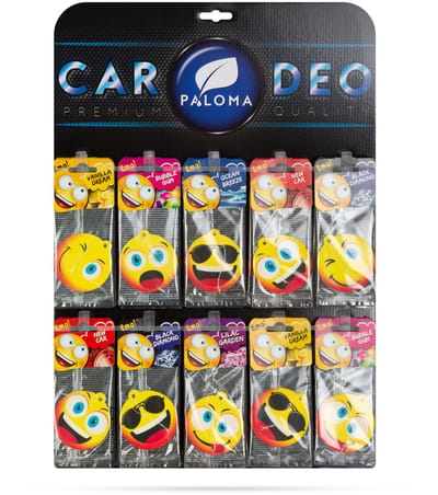Auto Luchtverfrisser Set - EMO - 90 stuks - Verkoopdisplay - Voordeelverpakking [P50279N]